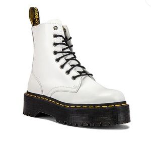 White platform Dr. Martens shoes